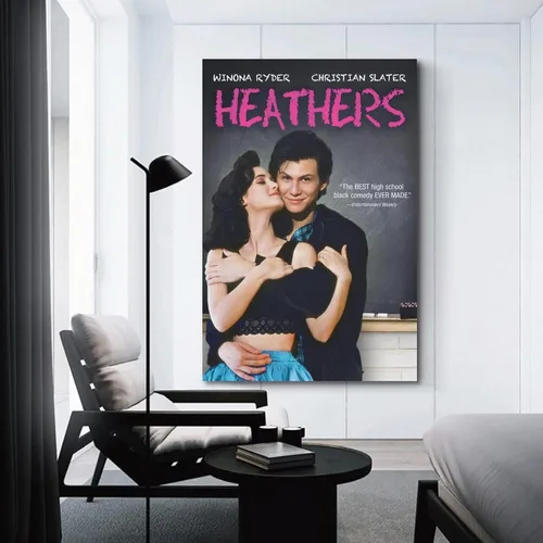Vista 3 de Heathers - Póster de lienzo de película y álbum de música, pintura de pared, estética, decoración de habitación, 08 x 12 pulgadas (7.9 x 11.8 in)