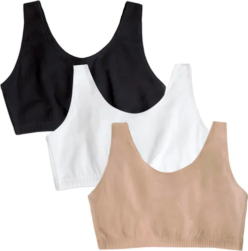 Vista 17 de Fruit of the Loom - Sujetadores deportivos estilo camiseta para mujer (paquete múltiple)