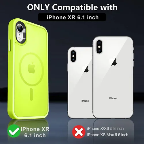 Vista 721 de MOCCA - Funda magnética resistente para iPhone XR de 6.1 pulgadas, compatible con MagSafe, funda con protección contra caídas de grado militar