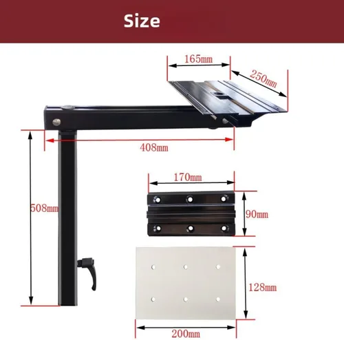 Vista 3 de Caravan Accessories - Patas de mesa giratorias para caravanas, patas de mesa de aleación de aluminio para computadora portátil, para caravanas