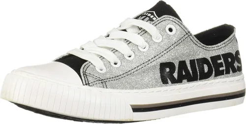 Vista 21 de FOCO Womens NFL Team Logo Ladies Fashion Glitter Low Top Canvas Sneakers Shoes