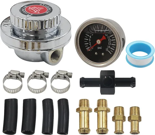 Vista 8 de Kit de Bomba de Combustible de Carburador Ajustable Manual de 1-5 PSI Regulador de Presión de Combustible