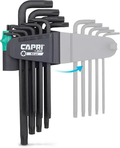 Vista 5 de Capri Tools Juego de llaves Torx, brazo largo, acero S2 prémium