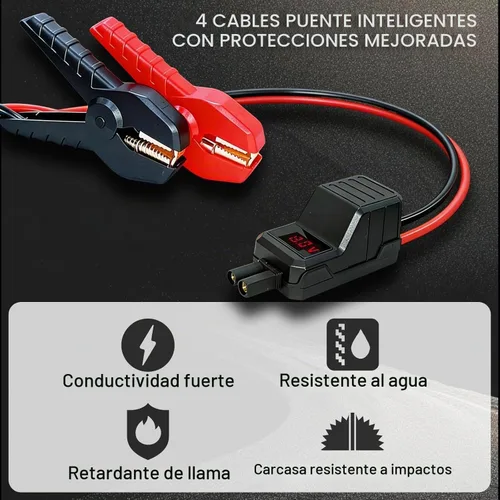 Vista 2 de MEGAWISE - Abrazaderas de arranque inteligentes para arrancadores de coche