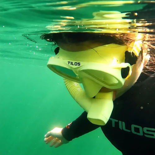 Vista 8 de Tilos Juego de buceo Aquastalk con bolsa de transporte de malla Rayo Flor