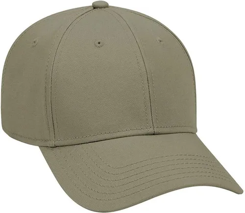 Vista 4 de Ashen Fane Gorra de béisbol básica de sarga de algodón superior de perfil bajo estructurado de 6 paneles