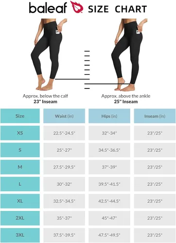 Vista 6 de BALEAF - Leggings de yoga suaves de cintura alta 78 para mujer con bolsillos profundos, pantalones de entrenamiento elásticos cepillados a prueba