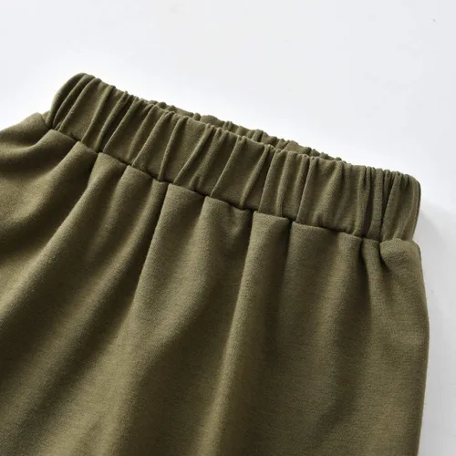 Vista 5 de Conjunto de ropa para bebés y niños pequeños con letras impresas, pantalones, leggings