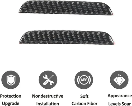 Vista 7 de Adhesivo de fibra de carbono suave para manija de puerta de automóvil compatible con Chevrolet Corvette C6 2005-2013 adhesivo para manija exterior
