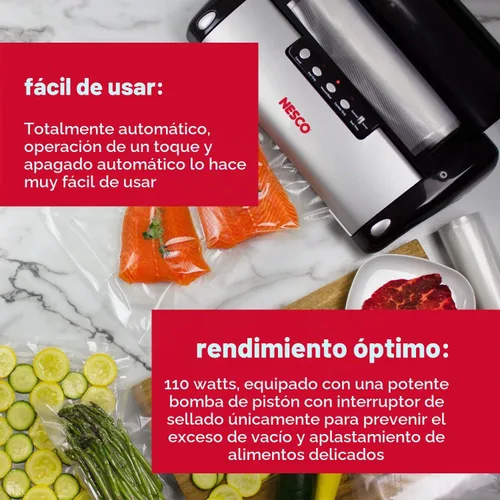 Vista 2 de Envasadora de alimentos al vacío Nesco VS-01 - De color blanco, Negro