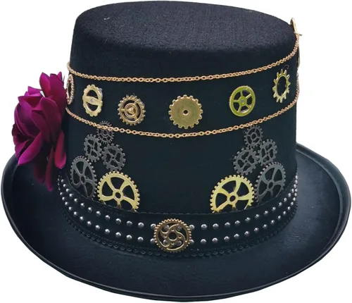Vista 2 de Sombreros unisex Steampunk para hombre y mujer (22.8in) multicolor