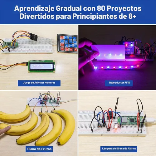 Vista 8 de SunFounder Raspberry Pi Pico 2 W Kit de Inicio Definitivo con Más de 110 Cursos en Video y Tutoriales en Línea, 96 Proyectos (16 Proyectos de IoT)