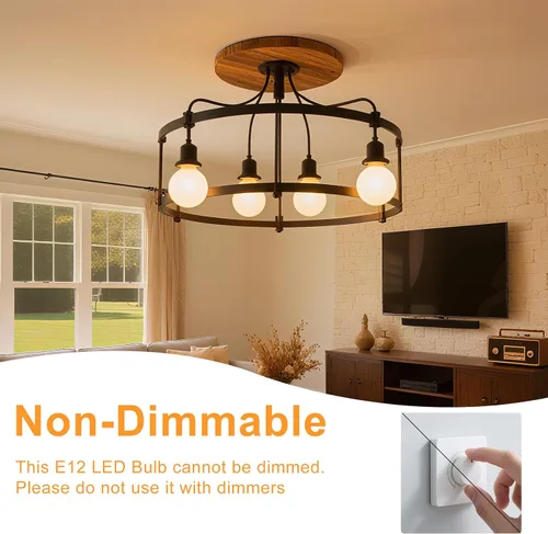 Vista 5 de Bombilla LED de 3000 K, luz blanca cálida para candelabro E12, bombillas de 110 V 3 W G14/G45, bombillas pequeñas 25 W equivalente a 260 lúmenes