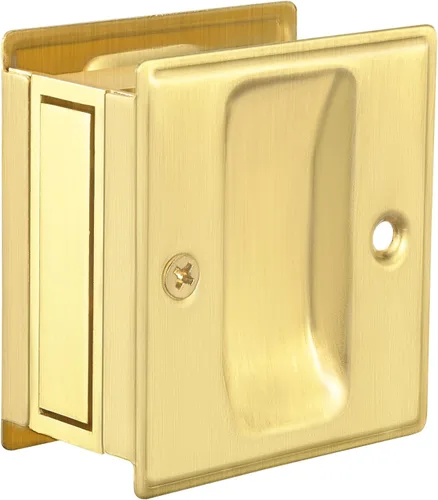 Vista 14 de HOMOTEK Tirador de puerta de bolsillo de privacidad sin placa de interruptor. Reemplaza los accesorios deslizantes de pasaje viejos o dañados sin