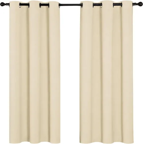 Vista 21 de Cortinas opacas para oscurecer la habitación, con aislamiento térmico, cortinas opacas con ojales para puertas y ventanas de poliéster