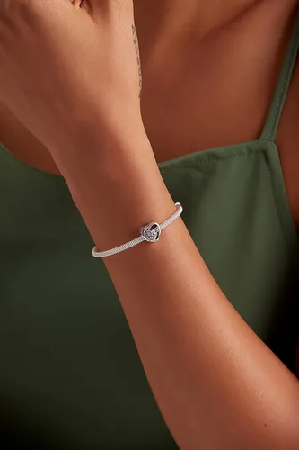 Vista 83 de Abalorios de plata de ley para pulseras, collares, familia para siempre, circonita cúbica, regalo de joyería para mujeres