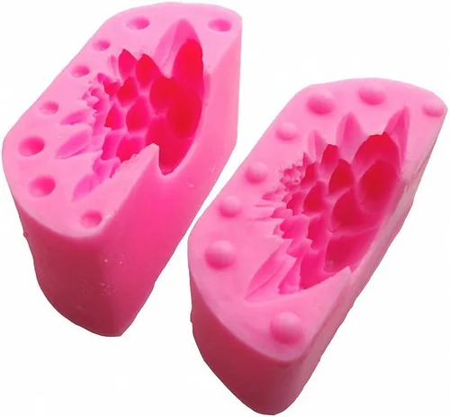 Vista 2 de Molde de fondant para plantas suculentas, molde de silicona MoldFun Succulents para velas, jabón, cera