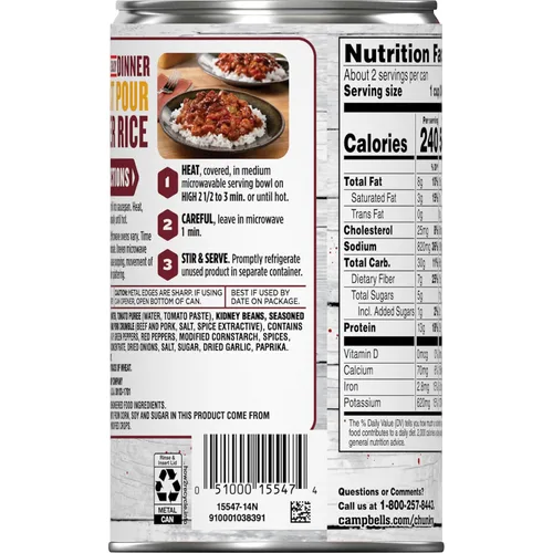 Vista 3 de Campbell's Chili grueso con frijoles, 19 onzas (paquete de 2)