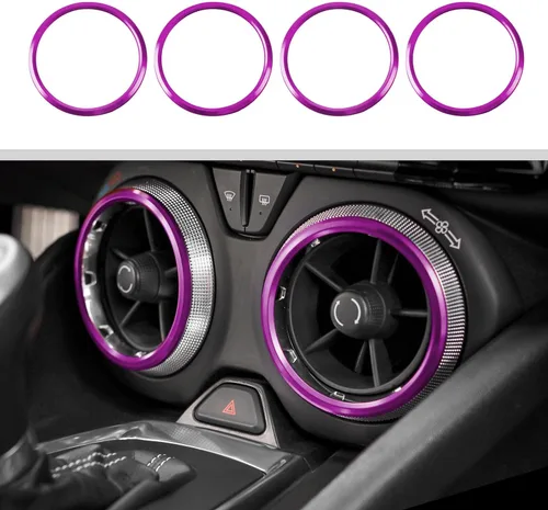 Vista 9 de JWWY para Camaro Anillo de Protección de Salida de Ventilación de Aire de Aire Acondicionado para 2017-2025+ Chevy Camaro Accesorios