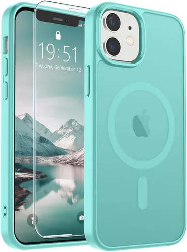 Vista 111 de SUPFINE Funda magnética para iPhone SE 2022 (3ª)/2020 (2ª), iPhone 8 (compatible con MagSafe) (protección contra caídas de grado militar), funda