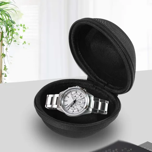 Vista 8 de Single Watch Travel for Case Portable Storage Organizer Shock-Resistant Smartwatches Zippered Container Box C Hold