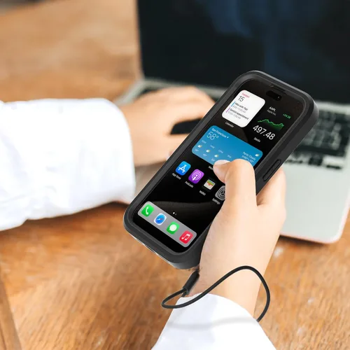 Vista 8 de WXR Compatible con iPhone 15 Pro, parachoques de silicona suave y parte trasera de policarbonato duro transparente e interior de policarbonato duro