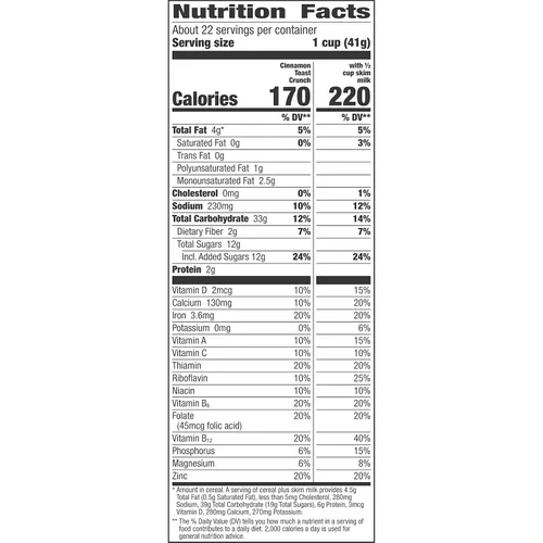 Vista 2 de Original Cinnamon Toast Crunch - Cereal para el desayuno, bolsa de cereales de 32 onzas (paquete de 4)