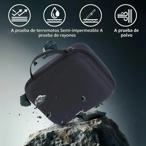 Vista 7 de Funda de almacenamiento compatible con accesorios DJI Mini 4K Dron, con protectores de hélice y cubierta de palanca de control (negro)