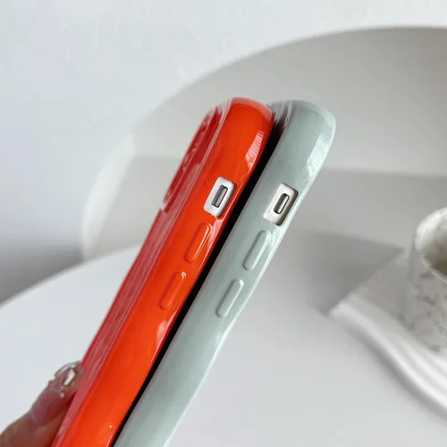 Vista 5 de Caseative Funda para iPhone 12, azul Patrón de ondulación de agua Marco de onda rizada suave