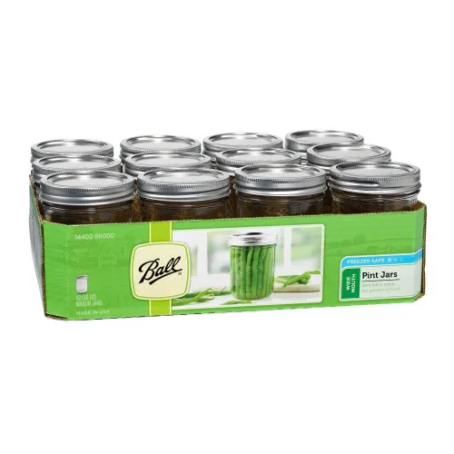 Vista 25 de Ball Mason, Frascos de mermelada con tapas y bandas, Set de 12 unidades de 4 oz, 4 onza, Transparente