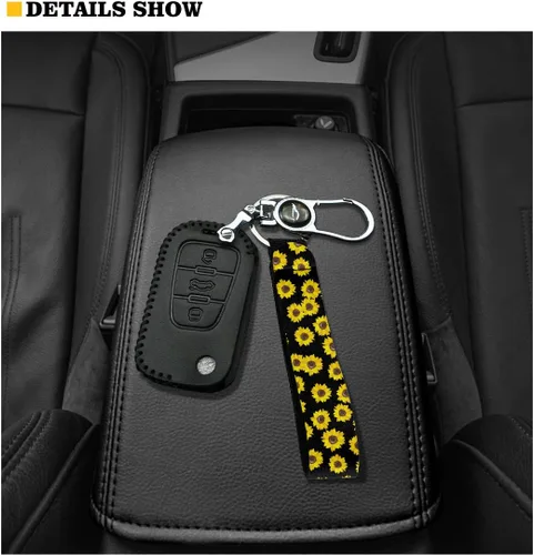 Vista 4 de Llavero de pulsera con anillo de metal para llaves de coche, mochilas, bicicletas