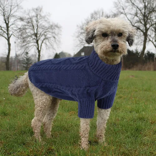 Vista 85 de Queenmore - Suéter de punto trenzado con cuello alto para perros pequeños, para climas fríos, para chihuahua, bulldog, teckel, carlino y yorkie, XS
