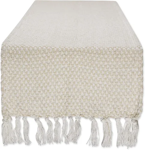 Vista 10 de DII Woven Basics Collection - Camino de mesa de punto 100% algodón, 15 x 72 pulgadas, aguamarina
