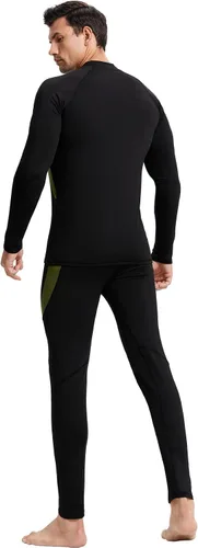 Vista 25 de Conjunto de ropa interior térmica para hombre, ropa interior larga 1#verde militar