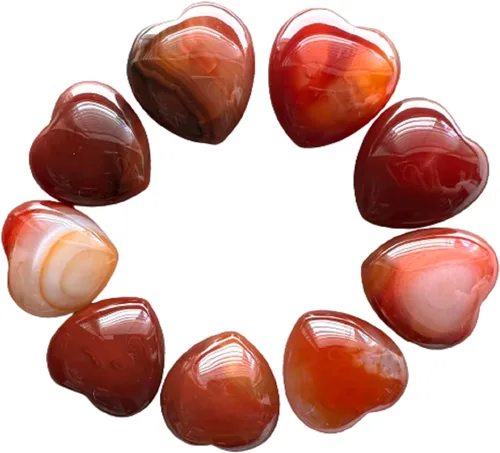 Vista 42 de Corazón hinchado de piedras preciosas al por mayor, corazones hinchados de piedras preciosas pulidas, piedra de palma de cristal, corazón de cristal