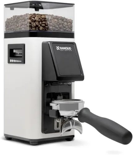 Vista 2 de Rancilio Stile SD - Molinillo de espresso semiautomático bajo demanda, rebaba plana de acero de 2.283 in, 10.58 oz (blanco)
