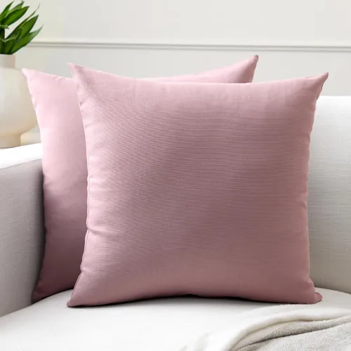 Vista 88 de Encasa XO Juego de 2 fundas de almohada de 12 x 12 pulgadas, color beige, sin rellenos, fundas de almohada de algodón para sala de estar, cama