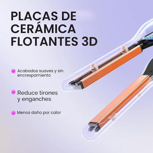 Vista 6 de Wavytalk Plancha plana pequeña de 3/10", Plancha plana de lápiz para cabello corto, corte de duendecillo y flequillo, rizador de pelo para cabello