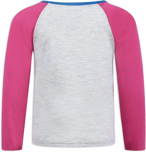 Vista 3 de Nickelodeon Baby Shark - Conjunto de camisa de manga larga y pantalón deportivo para bebés, niños pequeños y niños pequeños, color rosagris