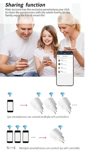 Vista 6 de Enchufe Inteligente Homekit funciona con Homekit, Control de Voz Siri, Función de Temporizador, EU, 16A