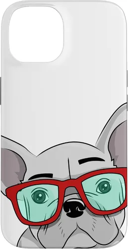 Vista 4 de French Bulldog Cute Glasses Frenchie Case for iPhone 17