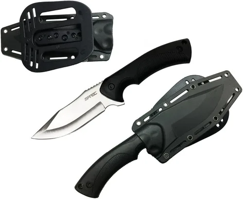 Vista 4 de Cuchillo táctico de espiga completa de 9 pulgadas con funda de plástico ABS