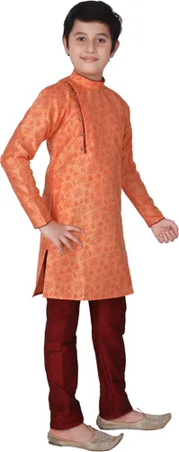 Vista 4 de Pro-Ethic Style Developer Conjunto de Kurta de seda india para niños 1 a 16 años Paquete de 1 (S-134)