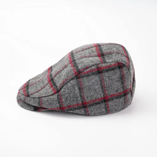 Vista 4 de The Original Boston Scally - Gorra plana de periódico a cuadros - Sombrero de algodón de un solo panel para hombre