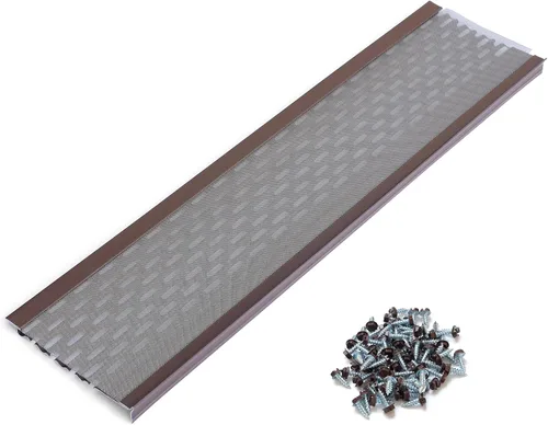 Vista 8 de DIY 5" Protección de hojas Muestra Malla de acero inoxidable Cubiertas de canalón de aluminio con acabado de fábrica Grado profesional Protector