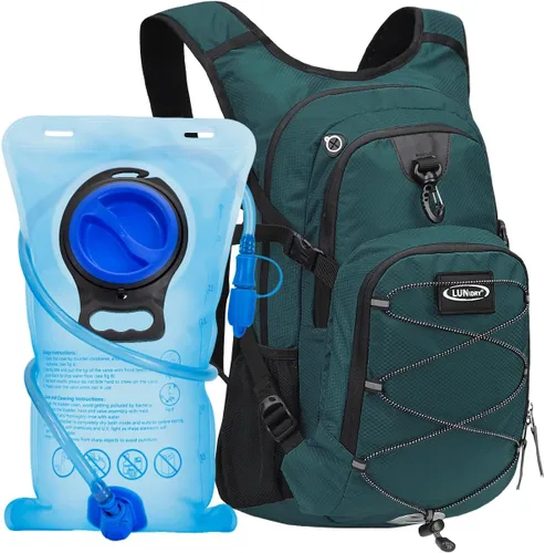 Vista 8 de Mochila de hidratación con vejiga de agua de 3 litros, mochila de hidratación aislada para correr, mochila de agua ligera para senderismo, ciclismo