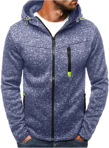 Vista 2 de Mens Pullover Sweater,Men's Casual Camouflage Sports Sweatshirt Long Sleeve Zipper Hooded Jacket Coat