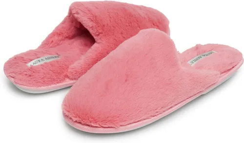 Vista 3 de Laura Ashley Pantuflas de felpa para mujer con espuma viscoelástica