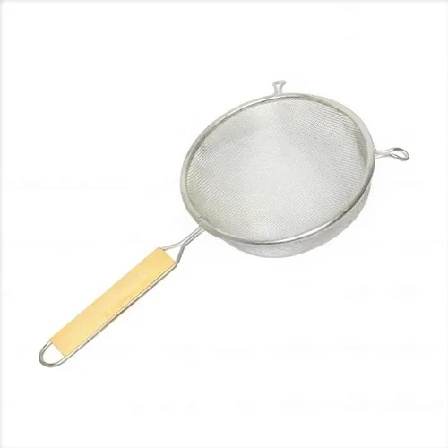 Vista 10 de TrueCraftware - Colador de malla fina doble de 6 pulgadas de acero inoxidable mango de madera de 6-1/2 pulgadas de longitud del mango- Utensilios
