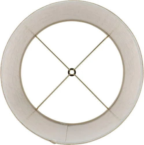 Vista 6 de Juego de 2 pantallas de lámpara de tambor de tapa dura (premontada), lino de arpillera mediana de 11 pulgadas superior x 13 pulgadas inferior x 9.5